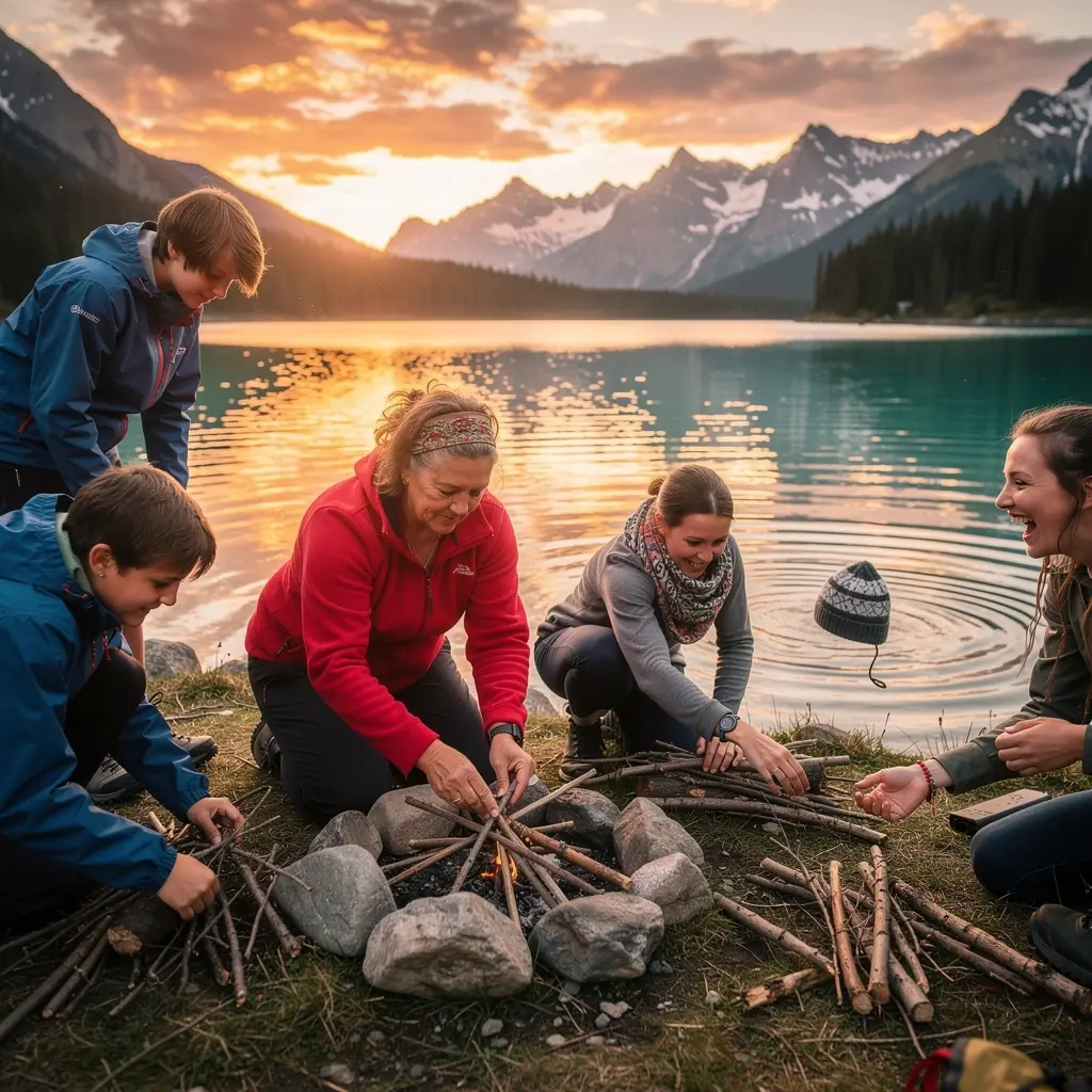 Ein Teilnehmer, der mit einer Karte und einem Kompass in den Bergen navigiert.